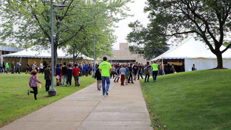 K–12 Students attend an event on the NTC Wausau Campus.