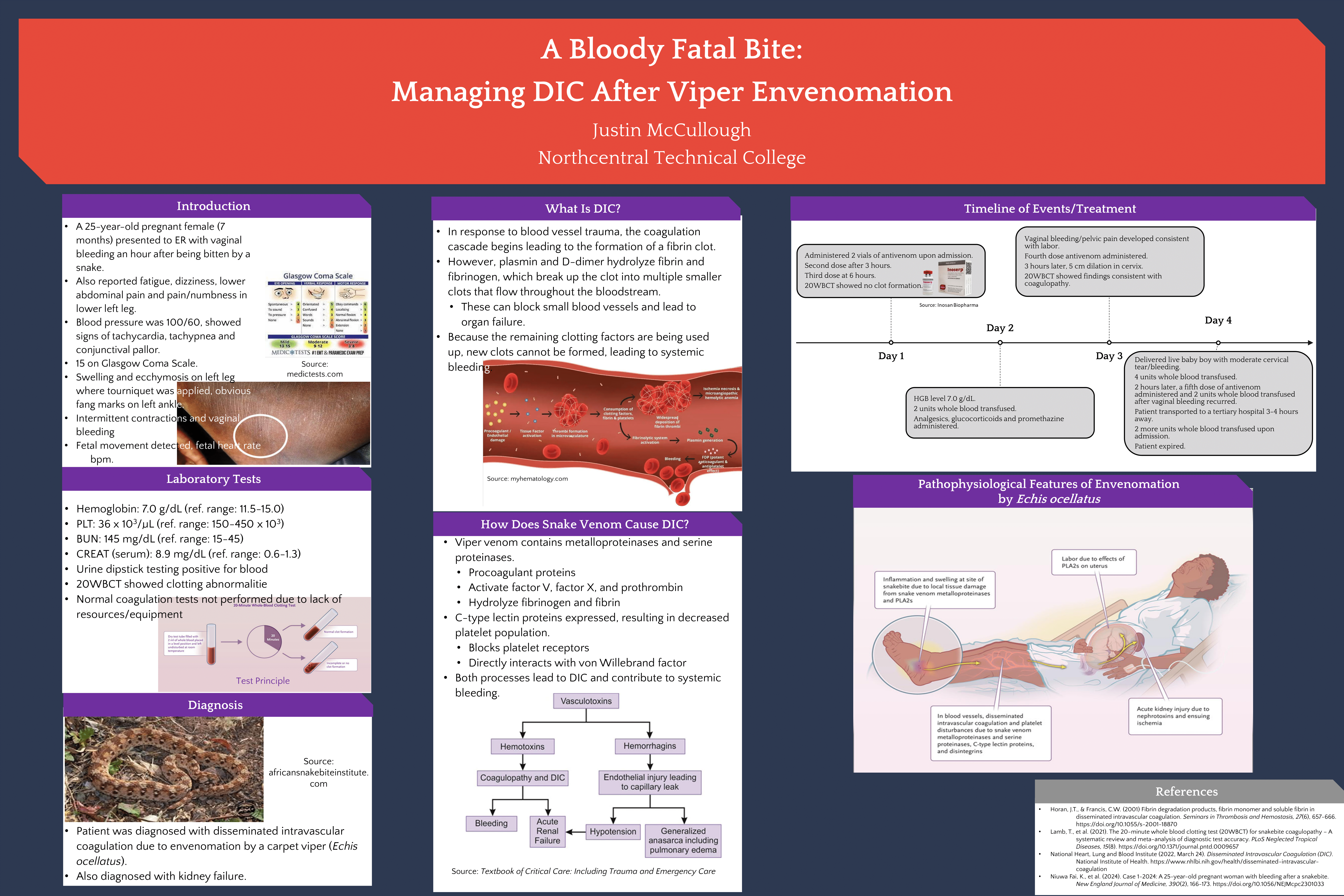 A Bloody Fatal Bite: Managing DIC After Viper Envenomation by Justin McCullough