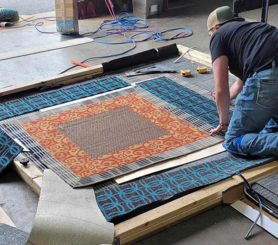 A student works on a project as part of NTC's Floor Installation Technician certificate