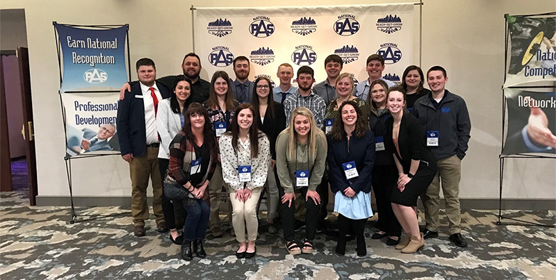 NTC students stand with staff during the National Professional Agricultural Student competition in Minneapolis, Minn.
