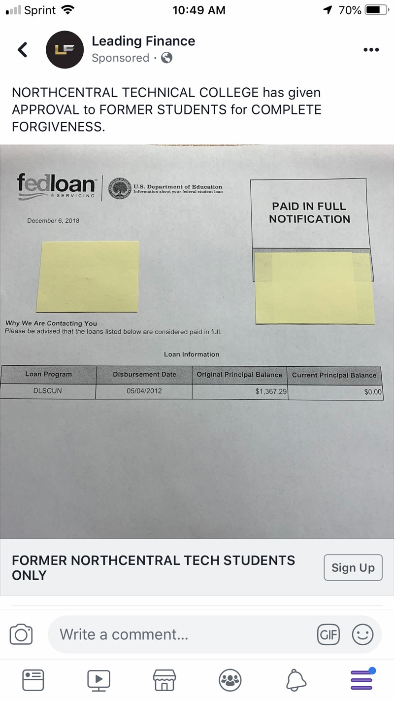 Financial Aid Scam News Image
