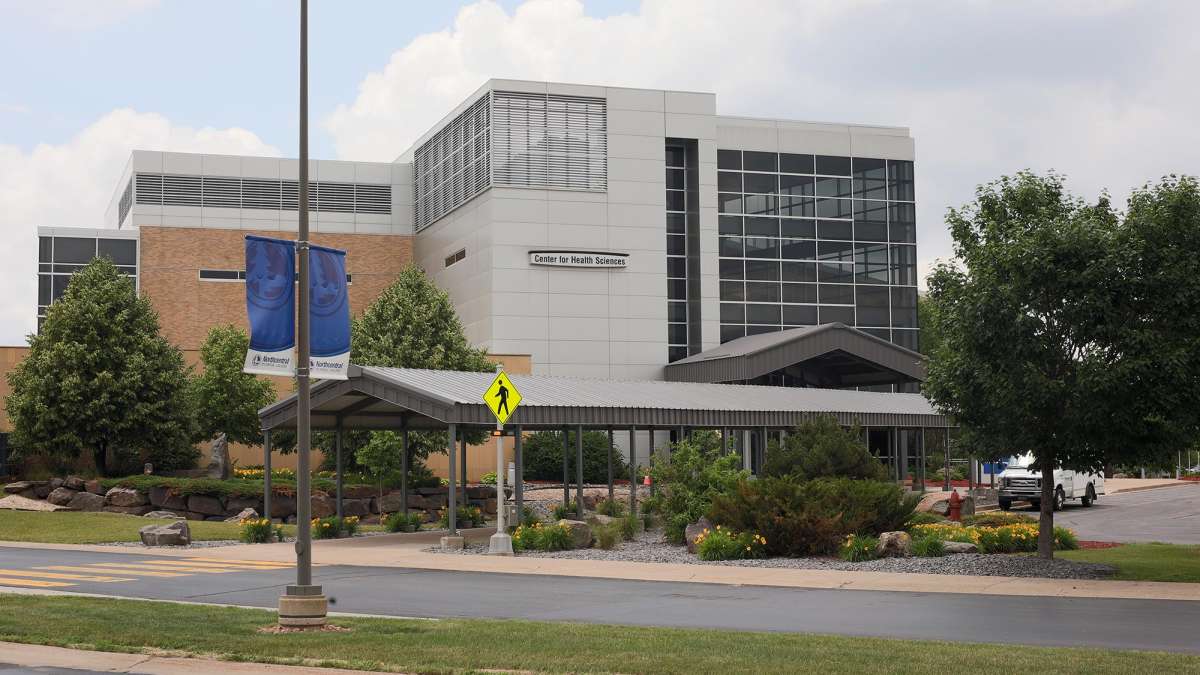 NTC Center for Health Sciences Building, as seen from the exterior across the street.