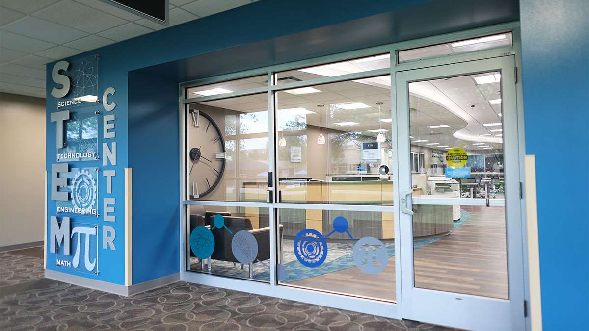 An external view of the STEM center inside the NTC Wausau campus