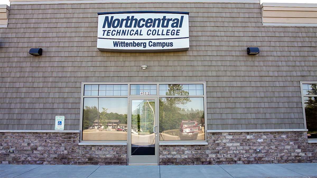 An external view of the Northcentral Technical College Wittenberg Campus.
