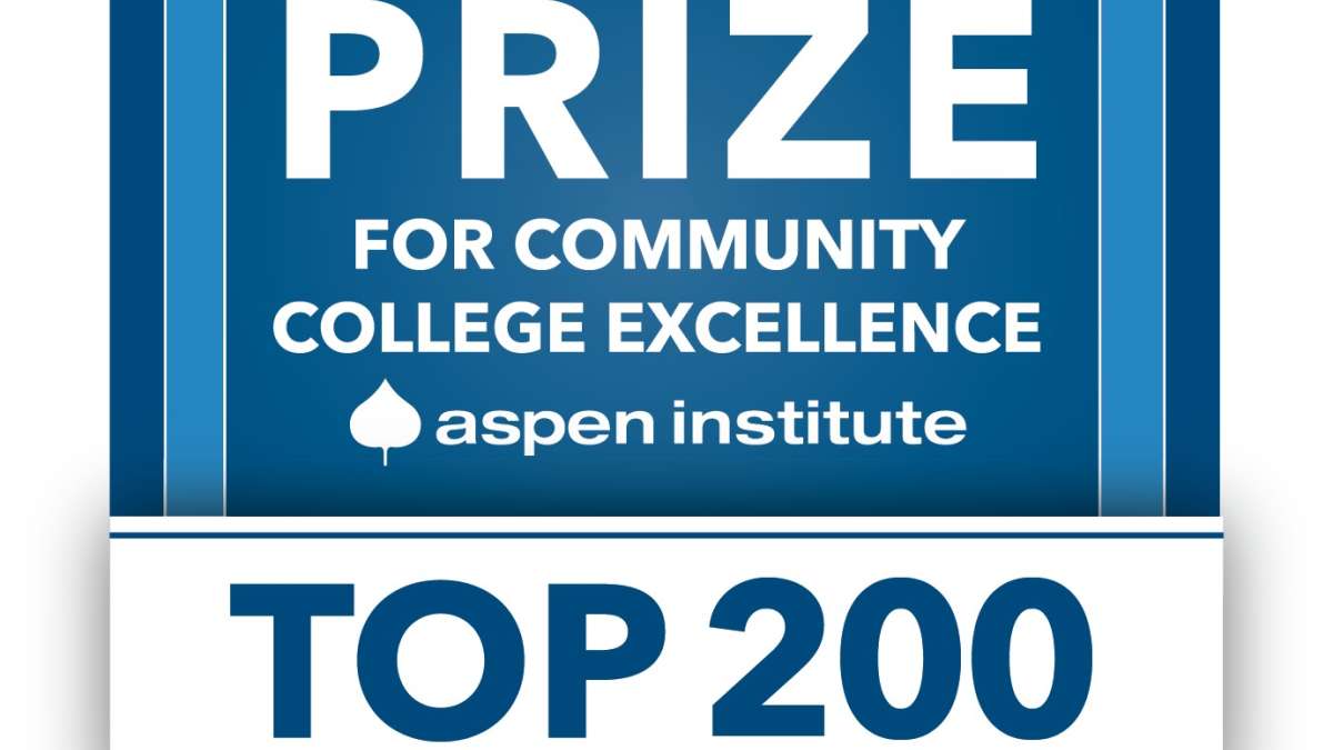 Aspen Prize for Community College Excellence Top 200 badge for 2027, featuring the Aspen Institute logo.