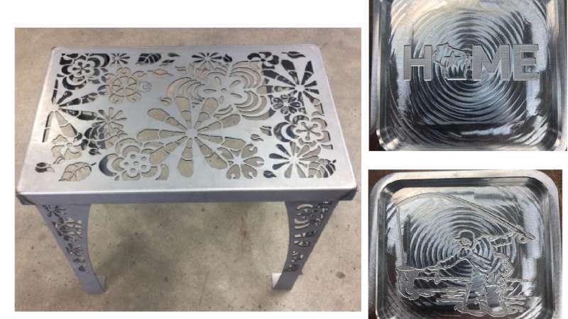 Metal Table and Coasters