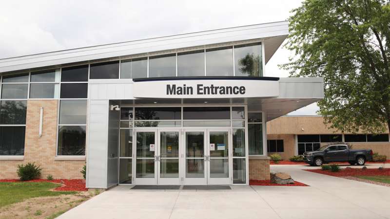 Exterior of the Main entrance of the Wausau Campus