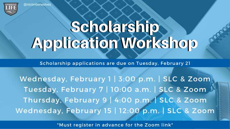 scholarship application workshops