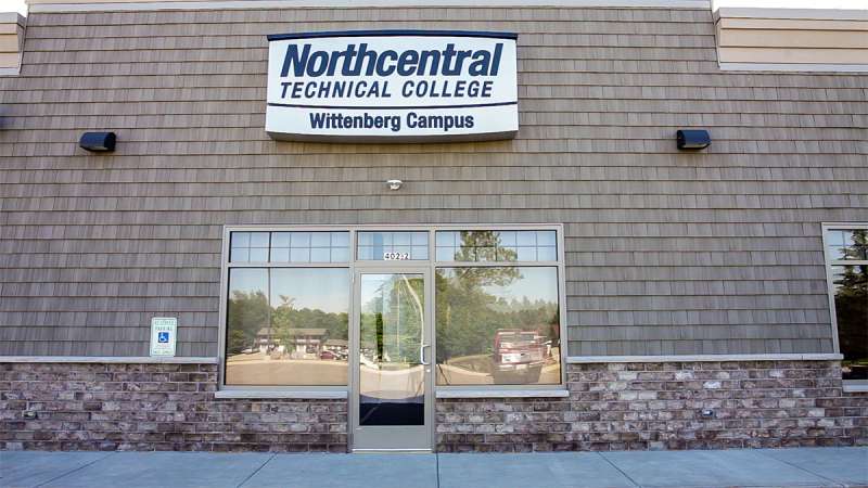 An external view of the Northcentral Technical College Wittenberg Campus.