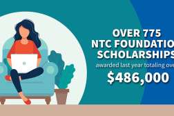 Over 775 NTC Foundation Scholarships awarded last year totaling over $486,000