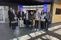 Wisconsin Governor Tony Evers with NTC leaders, faculty and students at Studio 7