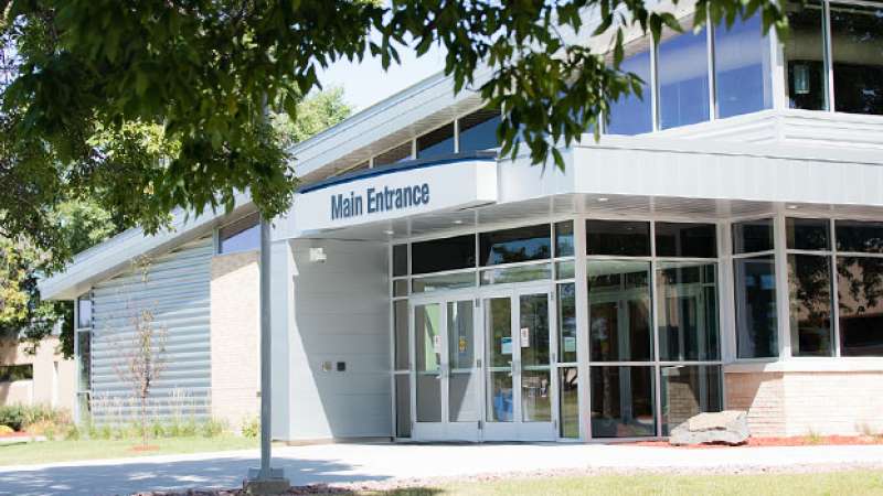 An external view of the NTC Wausau Campus main entrance