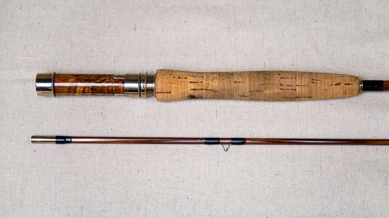 A custom made bamboo fly rod.
