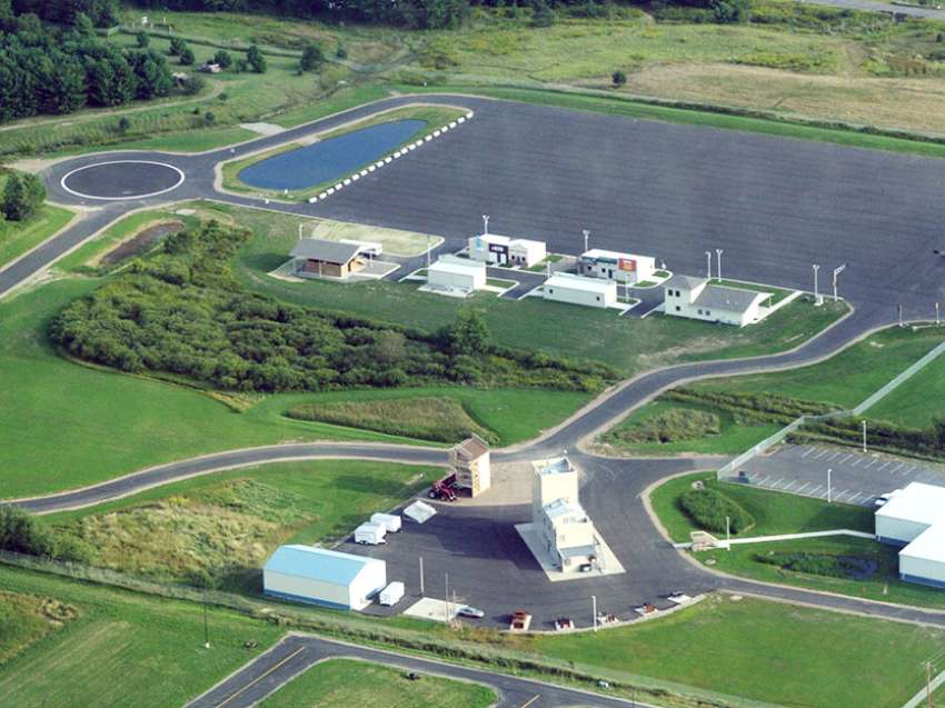 Aerial photo of the Public Safety Center of Excellence